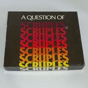Card Game A Question Of Scrupples 1984 High Game Enterprises Family Game Night